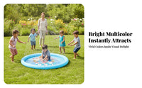 Raised Perimeter Border Inflatable PVC Mat Built-in Valve Inflatable Water Play Mat