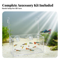 Acrylic Aquatic Pet Separation Box High Clearness Acrylic Aquatic Pet Breeding Box Fry Hatchery Container Multifunctional