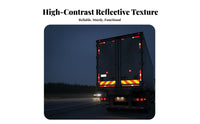 Weatherproof Truck Tail Reflector Board Weather-Resistant Journey Ing Unit Reflective Sticker for Fleet Managers, Journey Ing Unit S