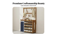 All-in-Single Solution Shoe and Coat Rack Space-Saving Design Hall Tree with Shoe Storage Large Capacity Complimentary Standing Entryway Rack Strong Load-Bearing for Apartment Dwellers, Homeowners, Families, Hallway, Mudroom, Dorm Room, Bedroom
