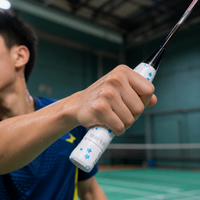 Cartoon PU Sticky Overgrip for Badminton and Tennis Rackets - Anti-Slip & Durable