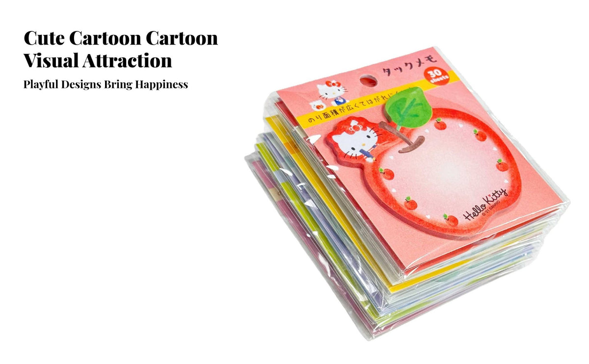Thirty Sheets Cute Y Notes Repositionable Adorable Note Pads Residue Removal Cartoon Memo Pad for Students, Teenagers, School, Scrapbooking, Desks