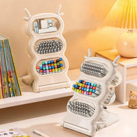 Slanted Stationery Organizer Angled Tiered Pen Holder Space-Saving for Art Table