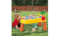 Outdoor Sand and Water Table Compact Water Table with Accessories Interactive Playset Hands-on for Toddlers, Garden