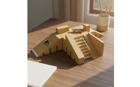 With Stairs Mini Fingerboard Skate Park Portable Fingerboard Ramp Set Sturdy Plastic Finger Skate Ramp Easy to Assemble for Boys