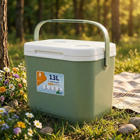 Cool Bag and Portable Cool Box for Food Preservation, 13L Capacity Ice Box with PU Material Foam Insulation, Insulated Box for Outdoor Use