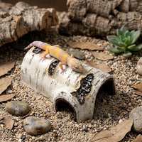 Resin Aquarium Rock Cave Decorations, Reptile Hide, Tree Trunk Hide Cave for Snake Accessories, Vivarium Water-Resistant Standing House