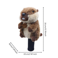 Golf Club Head Cover with Knit Sleeve Funny Driver Headcover Black Driver Head Cover for Golfers