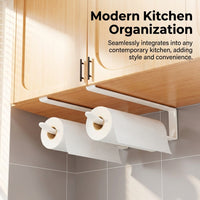 Pantry Wall Mount Wrap Dispenser and Roll Holder for Kitchen Organizers, Under Cabinet Metal Paper Towel for and Students