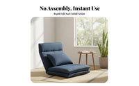 Japanese Design Convertible Floor Sofa Foldable Design Convertible Floor Bed Multi-Position Adjustable Lounge Chair Thickly Padded Cushion for Students, Adults, Young Professionals, Bedroom, Living Room, Relaxing, Reading