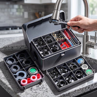 With Trays Three-Layer Repair Case Portable Compartment Box for Plumbers, Homeowners, Workshop