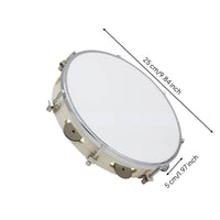 Hand Tambourine Easy to Play Handheld Tambourine and Clink Drum for Preschoolers, Kids, Classroom