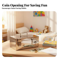 secure closureing Coin Bank combination secure closure secure closure currency Box Portable for Office, Vendors, Teens