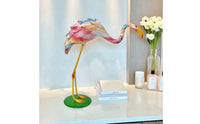 Collectible Modern Resin Flamingo Figurine Handmade Craftsmanship Resin Art Sculpture European Design for Outdoor