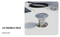 Watercraft Petrol Filler Cap Boat Water Container Inlet Stainless Steel Deck Fill Rust Resistant for Yacht Owners, RV, RVs