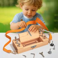 Fine Movement Skills Development Educational Screwdriver Board Portable Design Fasteners and Bolts Toy Hands-On Learning Toddler Fasteners and Bolts Board Improves Hand-Eye Coordination for Toddlers, Preschoolers, Travel