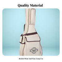 Double Shoulder Straps 41 Inch Acoustic Guitar Bag Thick Padding Folk Guitar Carrying Bag Multiple Storage Pockets for Travel, Gigs