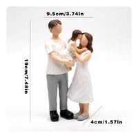 Faceless Figurine Carved Hand-Painted Figurine Resin for Shelf, Mantel, Families