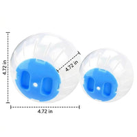 Silent Running Hamster Ball, Well Ventilated Hamster Ball with Lock, Transparent Exercise Wheel for Indoor and Outdoor Use, Random Color