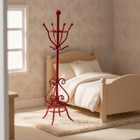 Miniature Coat Rack Ornate Dollhouse Coat Stand Vintage Miniature Clothes Hanger for OB11 Room Scenes