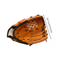 PU Leather Baseball Glove Deep Pocket Fielding Glove Stitched Panel Sports Equipment Padded Wrist