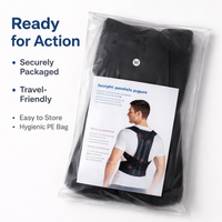 Adjustable Back Brace, Spinal Support Back Straightener Posture, Textile Mesh Lower Back Support for Adults, Students