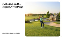 1:64 Miniature Golfer Figure Collector's Grade 1:64 Scale Golfer Figure Miniature Putting Player Figurine Highly Detailed