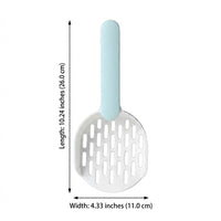 Cat Litter Sifter and Sand Sifter with Scooper Stand, Litter Scooper Sifter Sieve for Cats and Kittens, Angled Shape for Used Litter Trays
