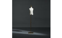 Child Mannequin with Stand Textile-wrappedCovered Mannequin Torso with Golden Base-Colored Dress Form for Tailors, Window Display, Photography Studio