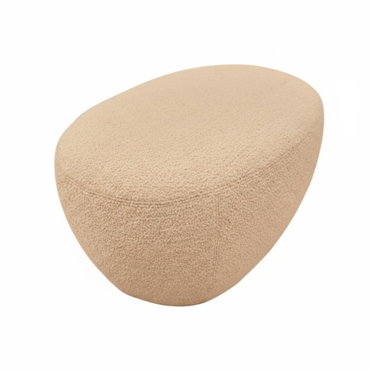 Minimalist Design Pebble-Shaped Pouf Irregular Shape Upholstered Stool Soft Textile Ottoman Multifunctional for Design-Conscious Individuals, Interior Designers, Apartment Dwellers, Dressing Room, Entryway, Walk-in Closet, Bedroom
