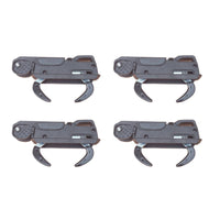 4 Pieces Drillno-Drill Luggage Box Clamp Quick-Tightening Mounting Clamp with Hooks Adjustable Roof Box Mounting Kit Easy to Install for Travelers, Road Trippers