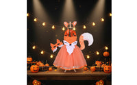 kids Animal Costume Set Halter Neck Girl's Woodland Creature Costume for Girls, Young Children, Halloween, Parties, School Plays