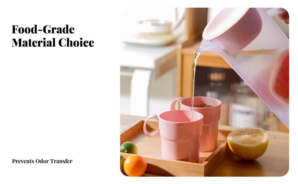 Pitcher with Lid High Temperature Resistant Refrigerator Pitcher Food Grade Cold Water Kettle for Health-Conscious Individuals, Adults