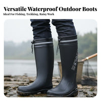 Waterproof Fishing Boots men's Tall Rain Boots Easy to Clean men's Wellingtons for Fishermen, Gardeners, Rainy Days, Wet Weather, Gardening