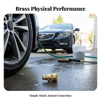 Heavy Duty Male to 1/4 Inch Female Quick Connector Leak-Proof Seal Pressure Washer Quick Connect Adapter Car Wash Water Converter Ball-Lock Design for DIY Enthusiasts, Driveway Cleaning
