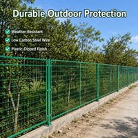 Low Carbon Steel Highway Fencing Panel, Dip Coated Security Fence, 60x60mm Mesh, 3-5mm Wire Road Barrier Panel