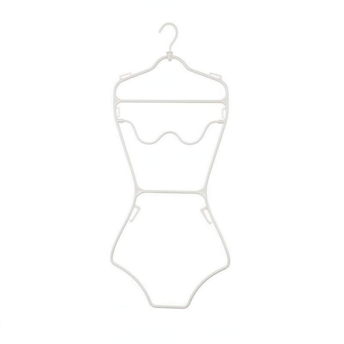 Shatterproof Single-Piece Swimsuit Display Hanger Long-Lasting PP Material Body Form Hanger Flexible Hollow Back Display Form White Finish for Retailers