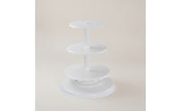 Three-Tier Cake Stand Stable Cake rack with Plates Elegant Tiered Serving Tray for Party Planners, Dessert Makers, Weddings
