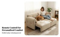 cushioned Sofa cumulusLike Comfort plush Floor Lounger Electric Reclining Living Room Furniture for Adults, pairs, Apartment, Home Theater, Small Spaces