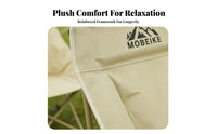 Padded High-Back Camp Chair Quick Fold Design Collapsible High-Back Chair Lightweight Camping Seat Long-Lasting for Beachgoers, Backpackers, Fishing, Picnic, Hiking, Backyard