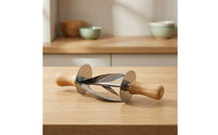 Manual Croissant Cutter Roller Rotating Croissant Roller Cutter Food-Grade Pastry Wheel Ergonomic for Bakers, Home Cooks, Baking