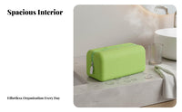 Large Capacity Silicone Cosmetic Bag Easy to Clean Silicone Makeup Bag Zipper Closure for Women, Bathroom, Gym