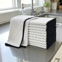Geometric Pattern Microfibre Cloth, High Absorbency Dish Cloths for Kitchen and Glass, Lint-Resistant and Washable Microfiber Cleaning Tool