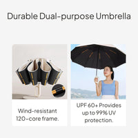 Large Automatic Reverse Umbrella, Windproof, UV Protection