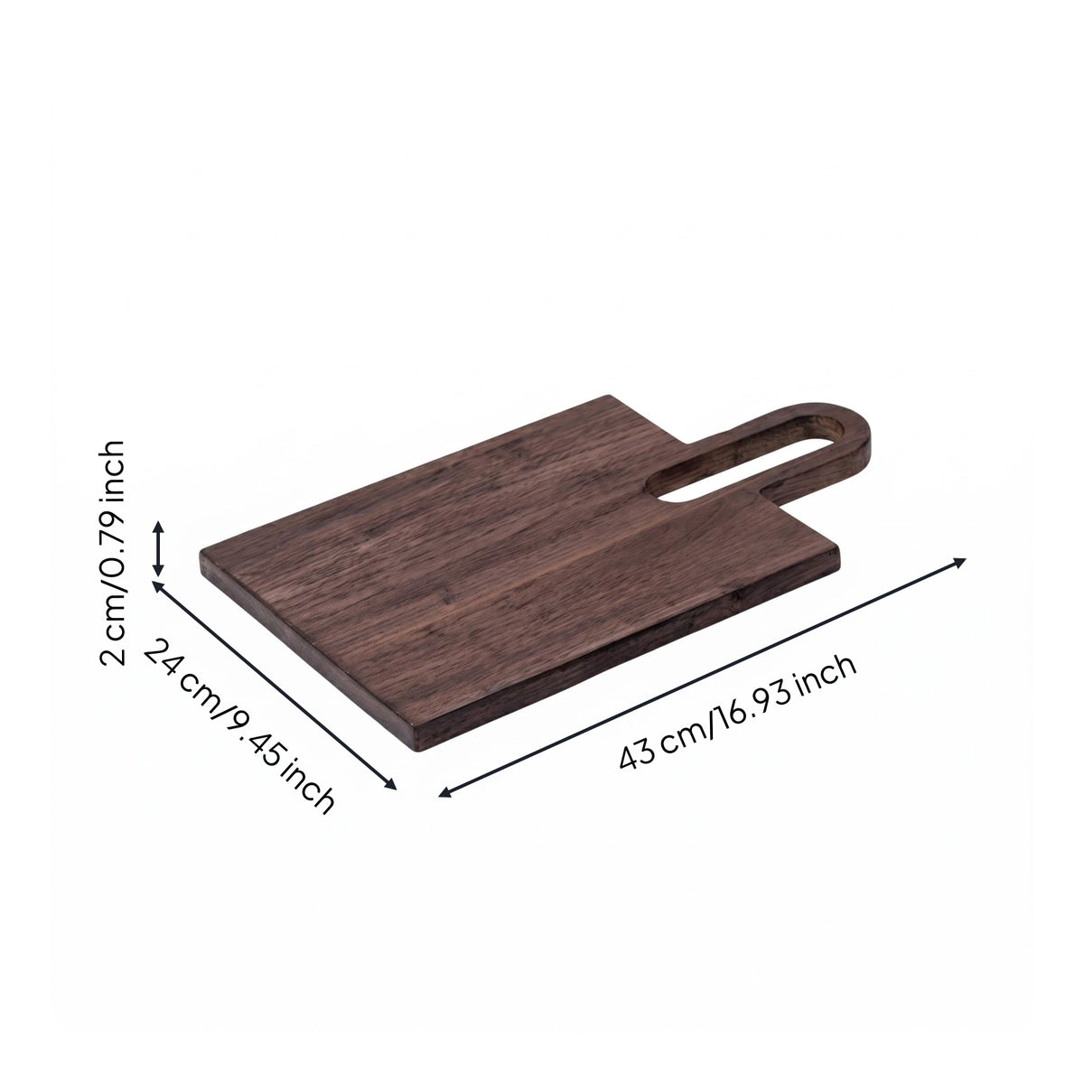 Walnut Serving Board Built-in Handle Cutout Kitchenware Thick Kitchen Item