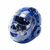 Taekwondo Helmet with Face Guard Thickened Ear Protection Full Face Fighting Arts Helmet Impact Resistant Secure Gear for Training, Competition