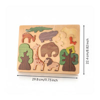 Early Learning Woodland Creature Peg Matching Game Easy Grip Wooden Creature Matching Matching Game Shape Sorting Wooden Stacking Toy Child-Centered-Inspired for Preschool