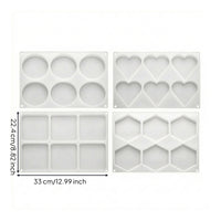 4 Pieces Epoxy Resin cast Set for DIY Art Coasters Making Shiny Coaster Cast with Hanging Hole Glossy Epoxy for Hobbyists