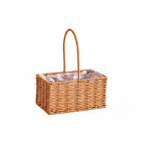 Handmade Woven Basket Multiuse Basket with Handle for Table Decoration