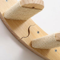 Cat Climbing Wall with Wooden Shelf and Perch, Modern Frame Including House and Pad, Indoor Furniture for Large Cats and Kittens